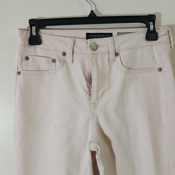 Aeropostale blush pink high waisted ankle jegging - 4 reg/normal - Picture 2 of 7